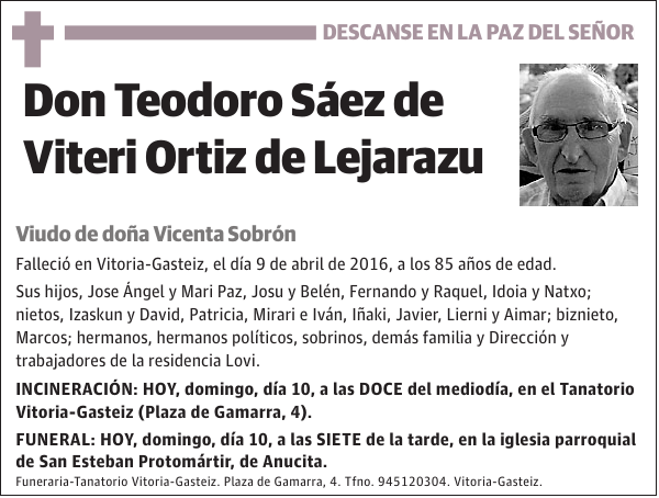 Teodoro Sáez de Viteri Ortiz de Lejarazu