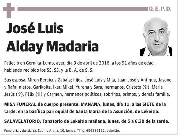 José Luis Alday Madaria