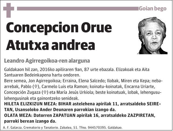 Concepcion Orue Atutxa