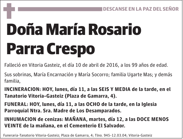 María Rosario Parra Crespo