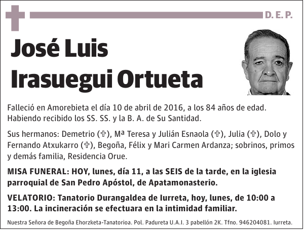 José Luis Irasuegui Ortueta