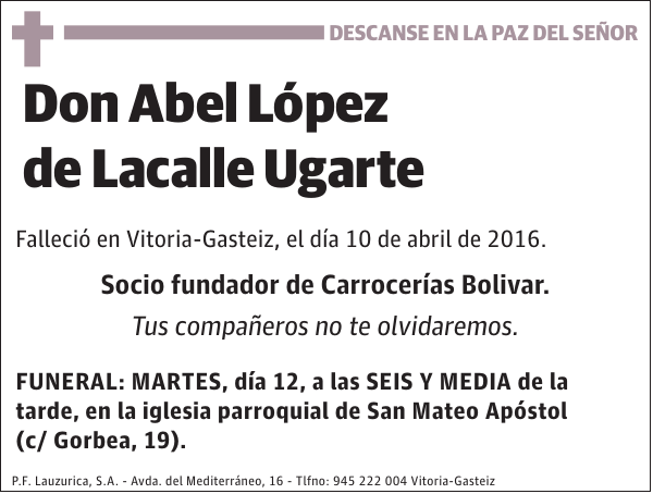 Abel López de Lacalle Ugarte