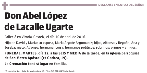 Abel López de Lacalle Ugarte