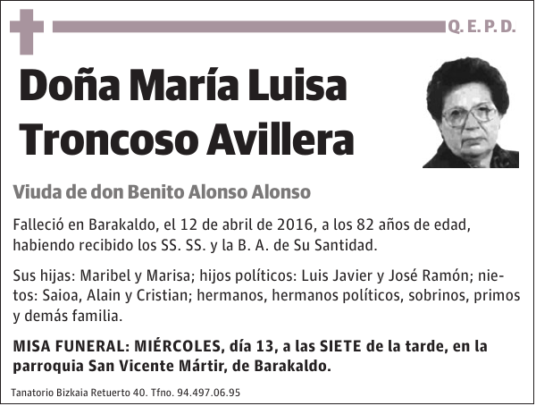 María Luisa Troncoso Avillera