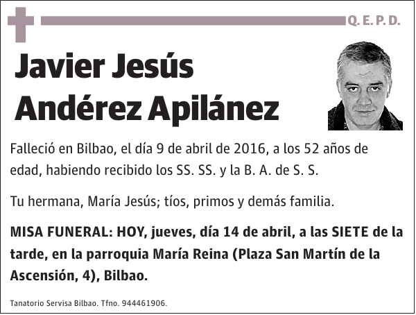 Javier Jesús Andérez Apilánez