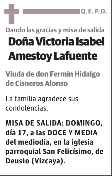 Victoria Isabel Amestoy Lafuente