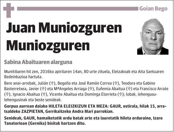 Juan Muniozguren Muniozguren