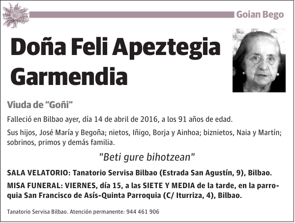 Feli Apeztegia Garmendia