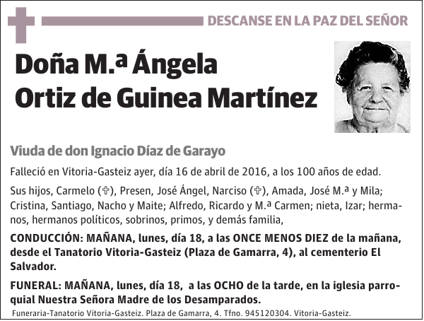 M.ª Ángela Ortiz de Guinea Martínez