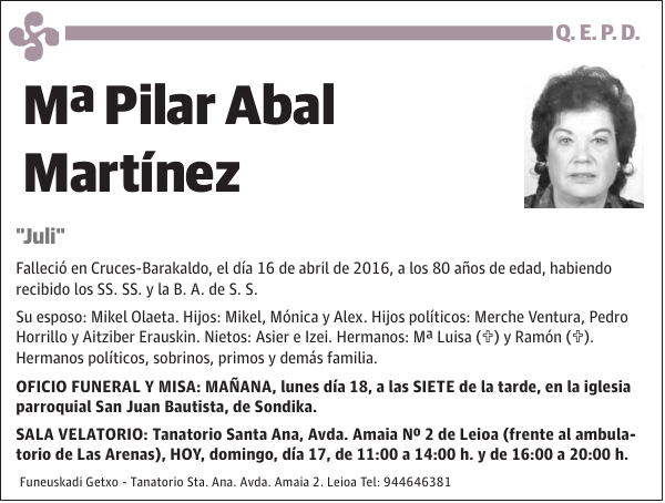 Mª Pilar Abal Martínez