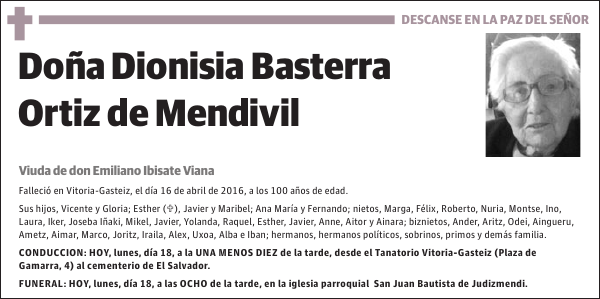 Dionisia Basterra Ortiz de Mendivil