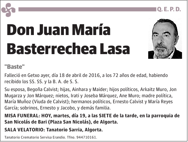 Juan María Basterrechea Lasa