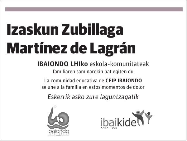 Izaskun Zubillaga Martínez de Lagrán