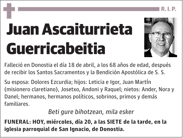 Juan Ascaiturrieta Guerricabeitia