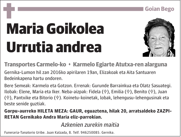 Maria Goikolea Urrutia