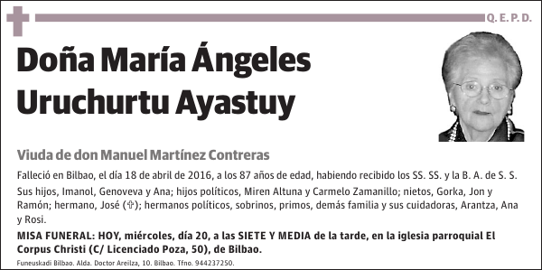 María Ángeles Uruchurtu Ayastuy