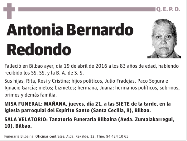 Antonia Bernardo Redondo