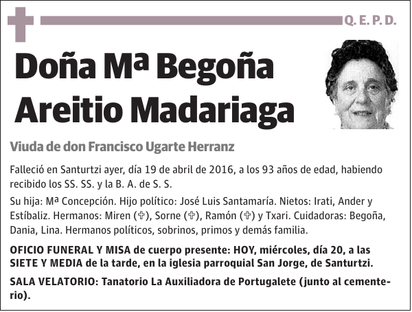 Mª Begoña Areitio Madariaga