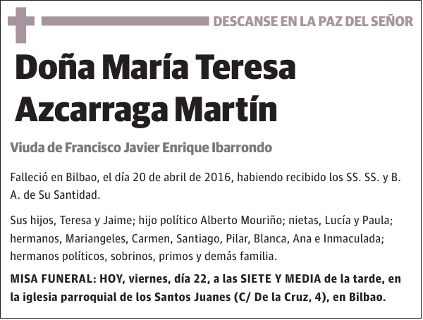 María Teresa Azcarraga Martín