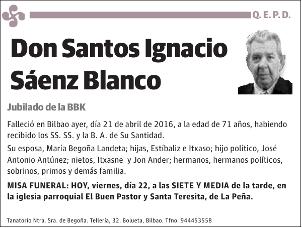 Santos Ignacio Sáenz Blanco