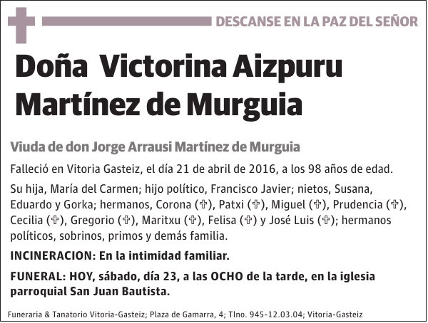 Victorina Aizpuru Martínez de Murguia