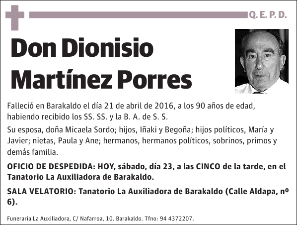 Dionisio Martínez Porres