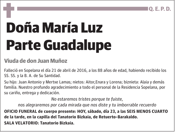 María Luz Parte Guadalupe