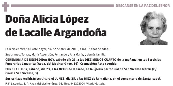 Alicia López de Lacalle Argandoña