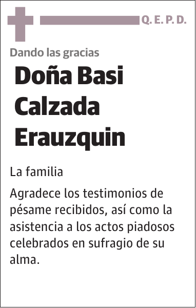 Basi Calzada Erauzquin La familia