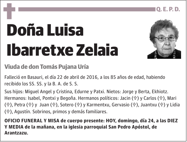 Luisa Ibarretxe Zelaia