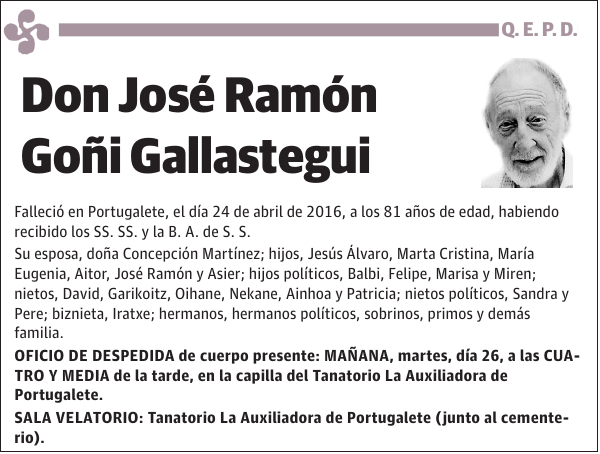 José Ramón Goñi Gallastegui