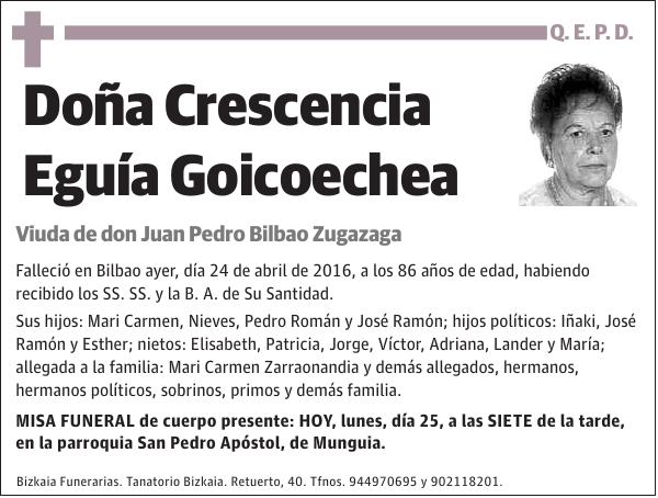 Crescencia Eguía Goicoechea