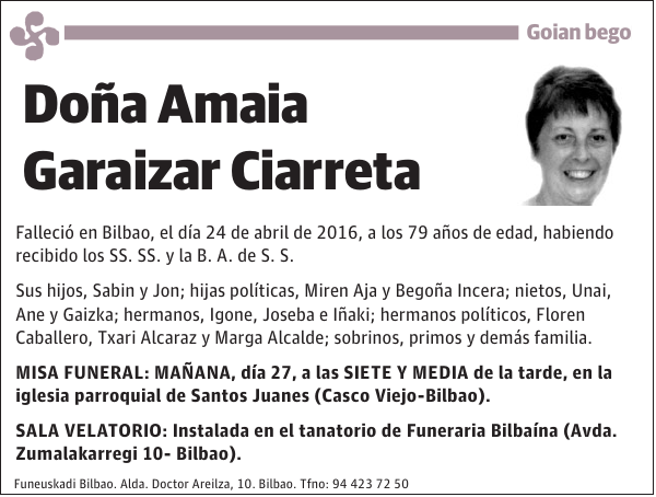 Amaia Garaizar Ciarreta