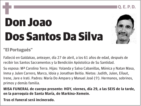 Joao Dos Santos Da Silva