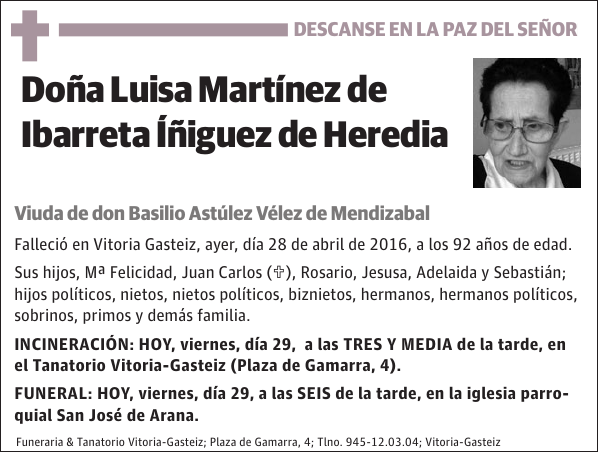 Luisa Martínez de Ibarreta Íñiguez de Heredia