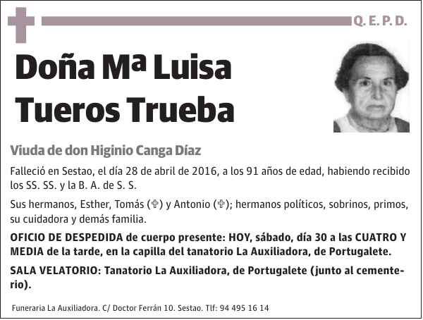 Mª Luisa Tueros Trueba