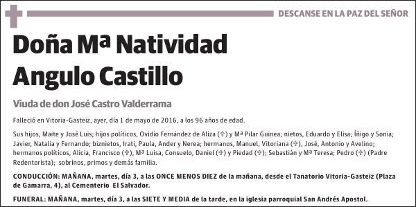 Mª Natividad Angulo Castillo