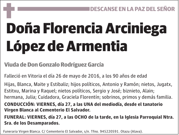 Florencia Arciniega López de Armentia