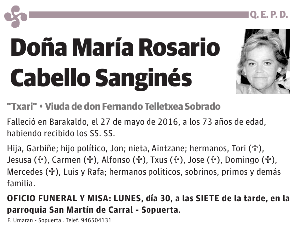 María Rosario Cabello Sanginés