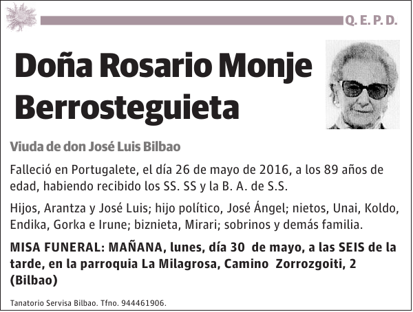 Rosario Monje Berrosteguieta