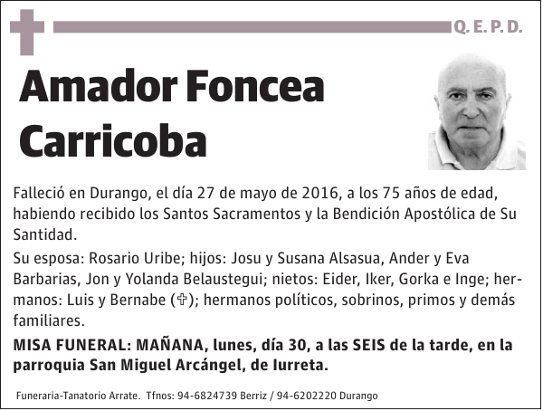 Amador Foncea Carricoba