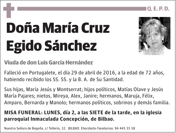 María Cruz Egido Sánchez