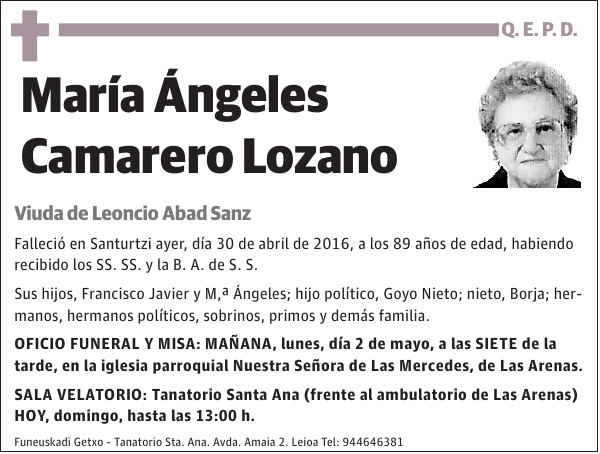 María Ángeles Camarero Lozano