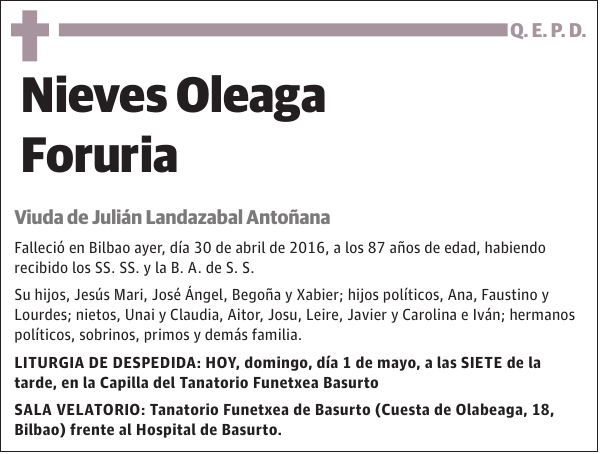 Nieves Oleaga Foruria