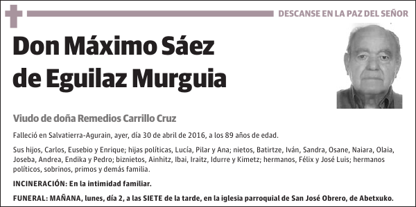 Máximo Sáez de Eguilaz Murguia