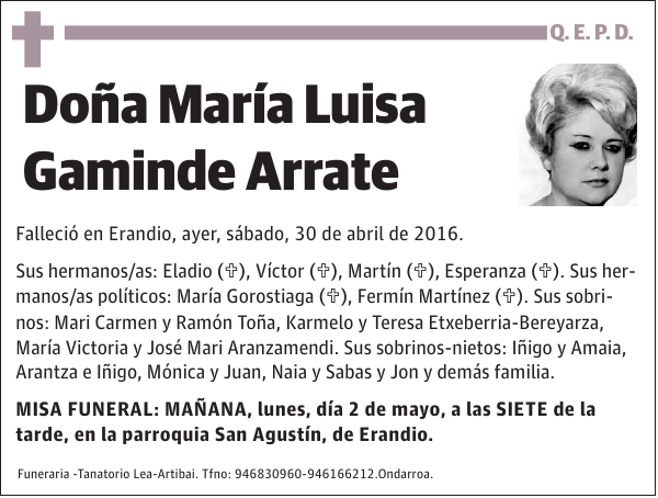 María Luisa Gaminde Arrate