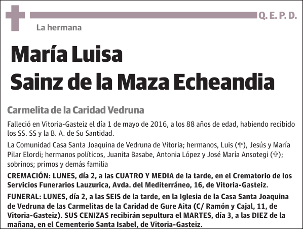 María Luisa Sainz de la Maza Echeandia