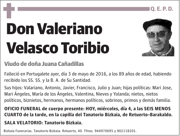 Valeriano Velasco Toribio