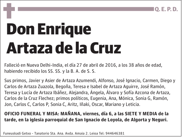 Enrique Artaza de la Cruz