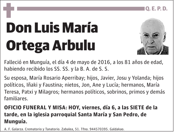 Luis María Ortega Arbulu